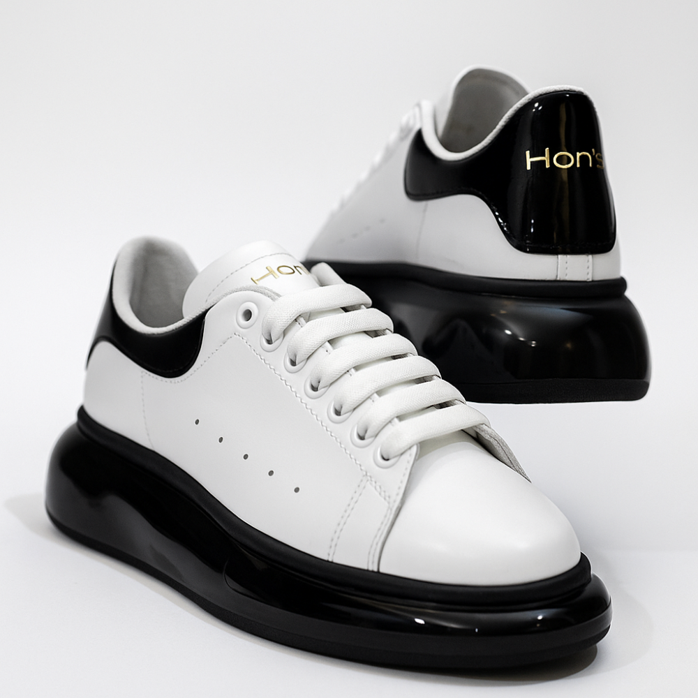 HON'S CITY CORE Erkek Spor Ayakkabı – Hakiki Deri, Air Taban, Bağcıklı, Sneaker HSA013